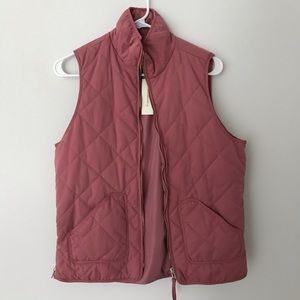 Dusty rose quilted vest
